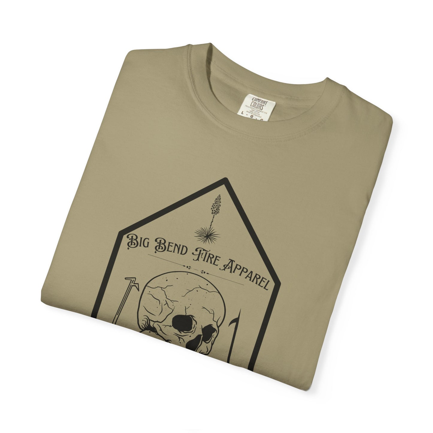 Chaos - Unisex Skull Graphic T-shirt - Khaki Black Grey