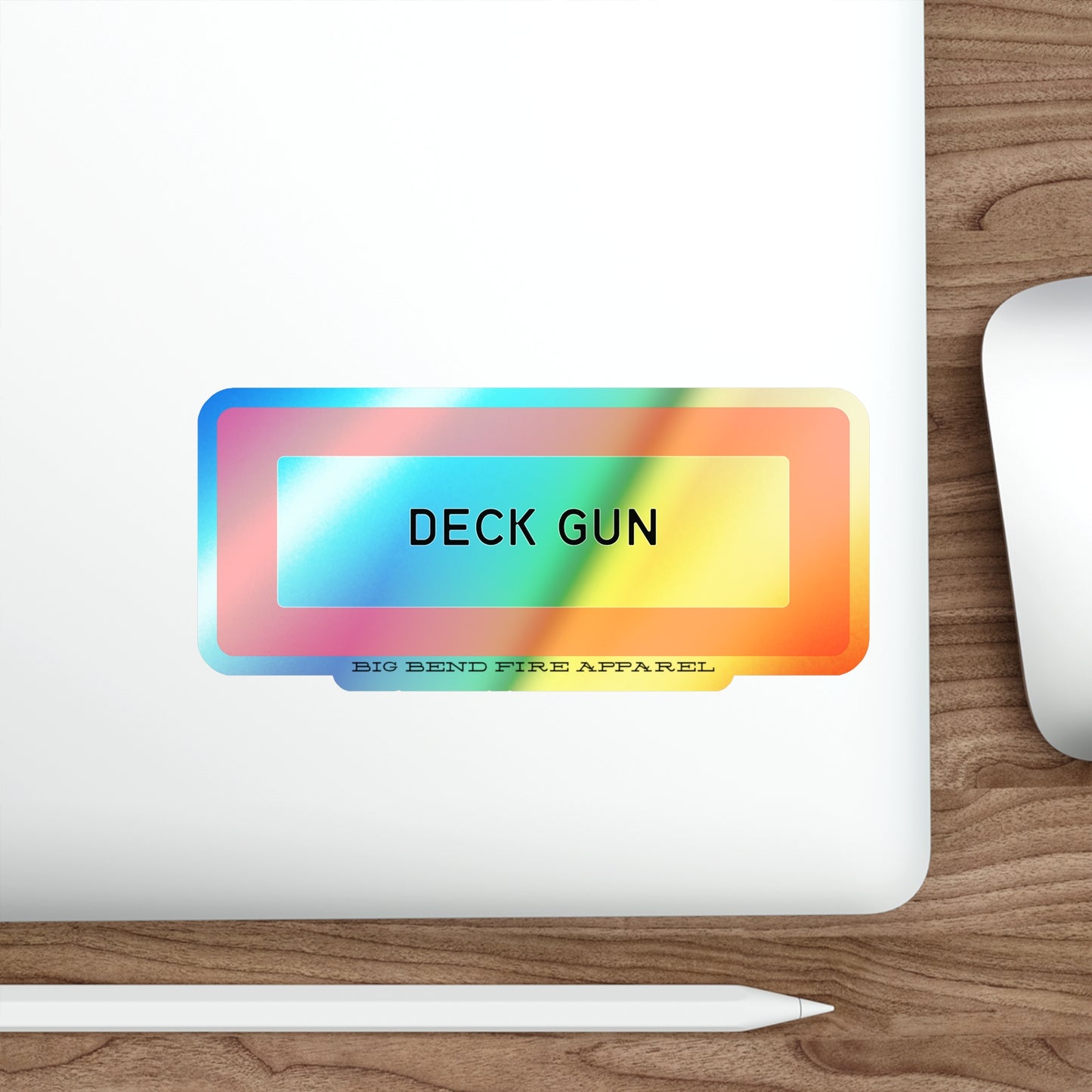 Deck Gun -Holographic Die-cut Stickers