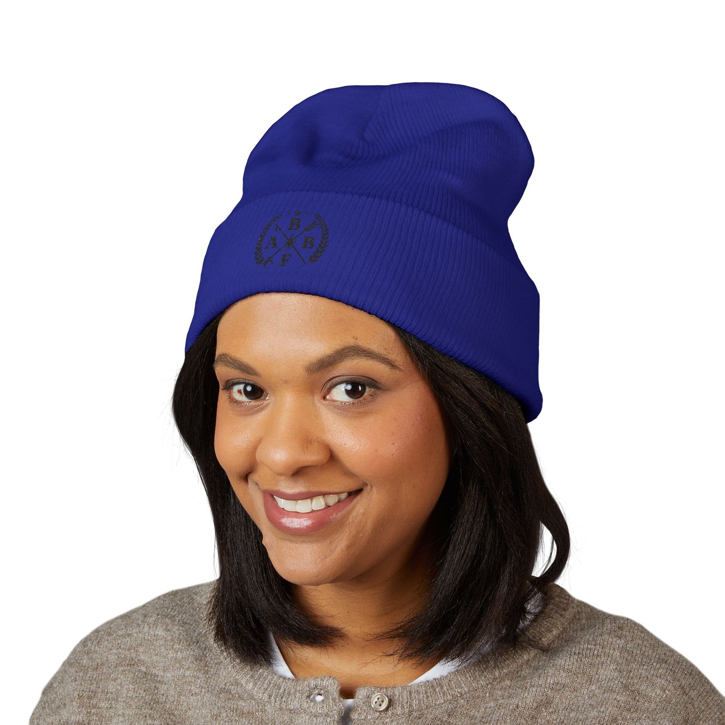 Classic Cuffed Beanie with Elegant Embroidery - Cozy Winter Accessory for Men, Women, & Teens, Perfect for Gifting, Holidays, and Fashion