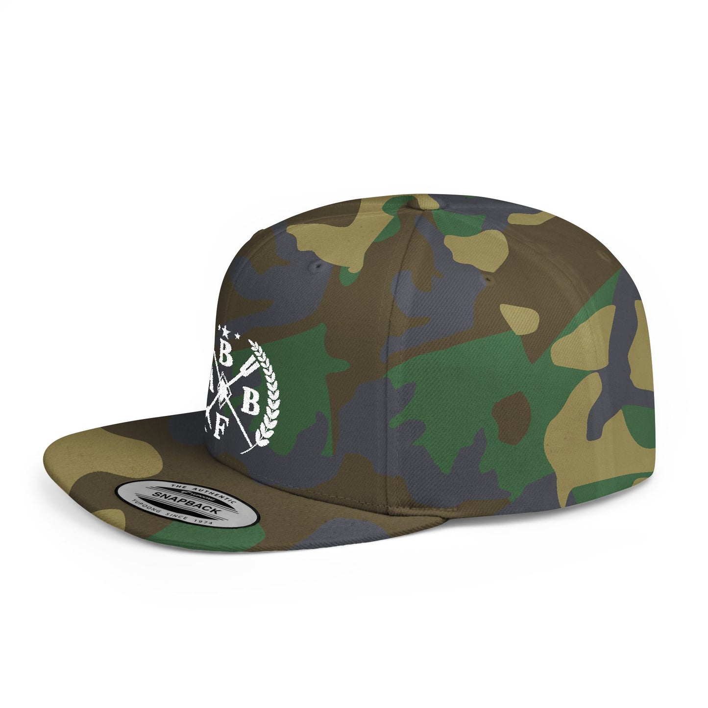 Embroidered Flat Bill Snapback Cap - BBFA Roundel