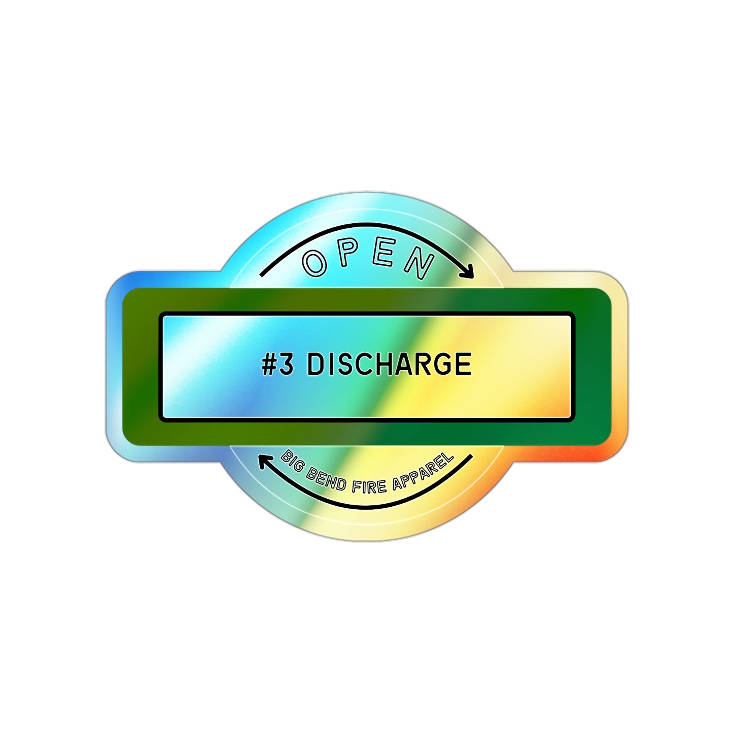 Discharge #3 Pump Panel Holographic Die-cut Stickers