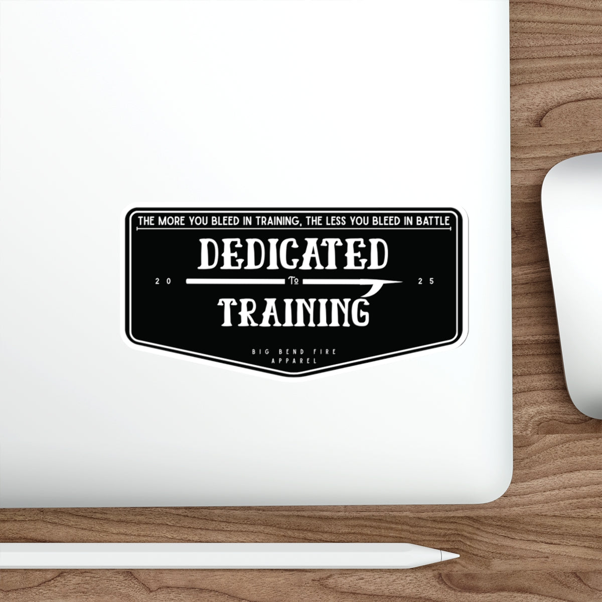Dedicated Training Die-Cut Stickers, Motivational Workout Decals, Training Quotes