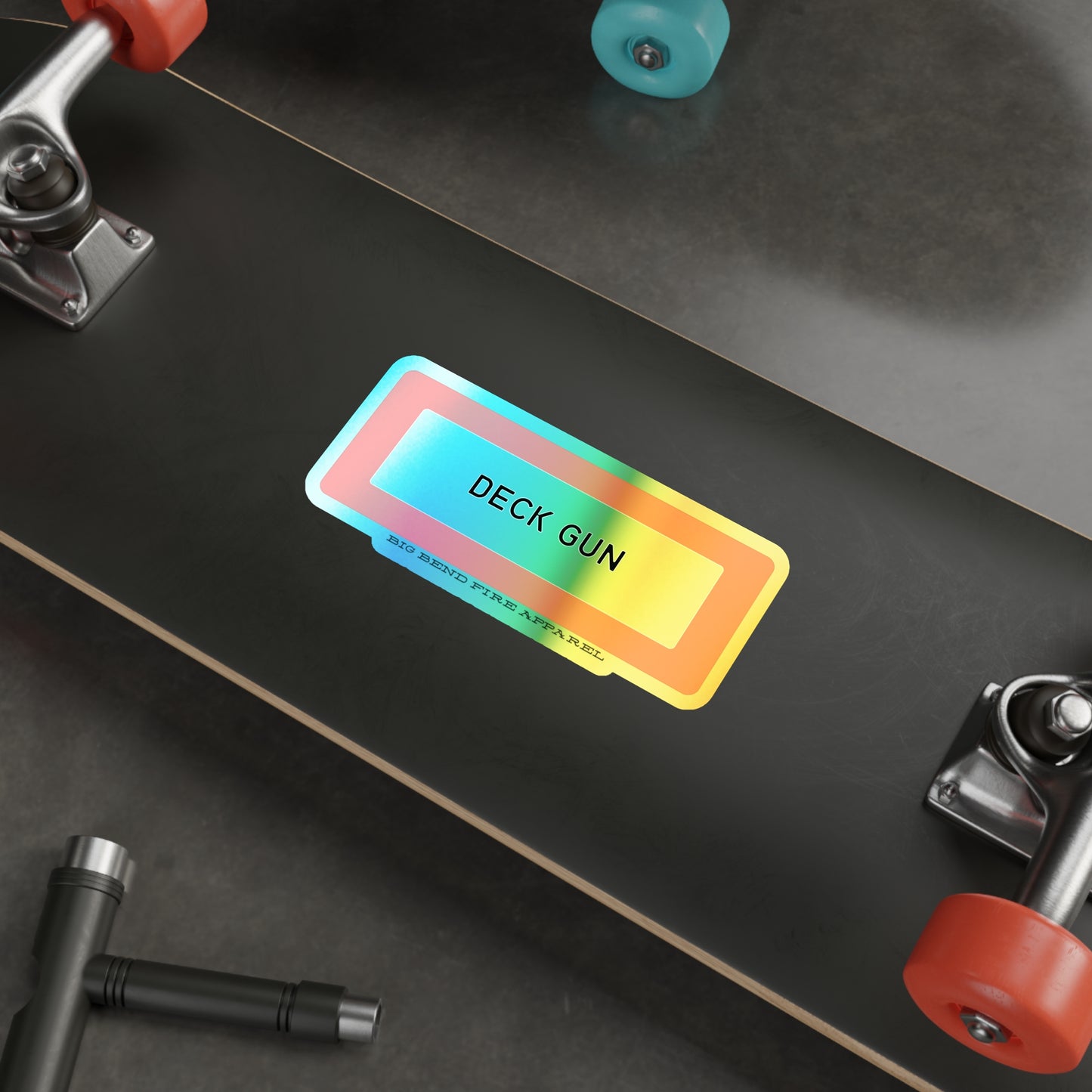 Deck Gun -Holographic Die-cut Stickers