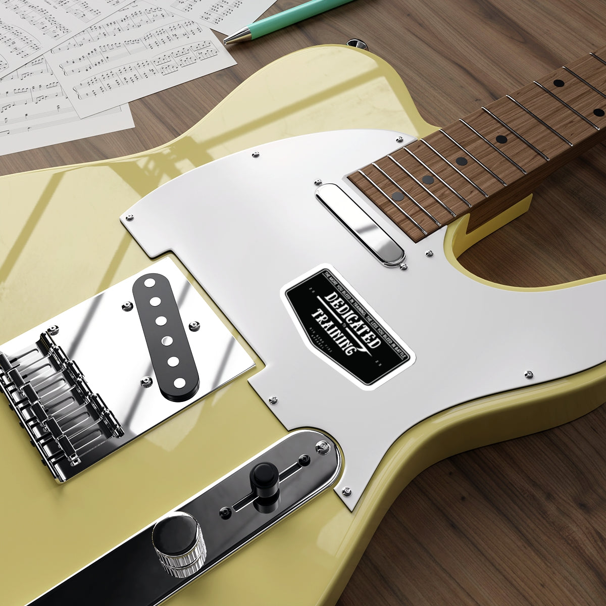 Dedicated Training Die-Cut Stickers, Motivational Workout Decals, Training Quotes