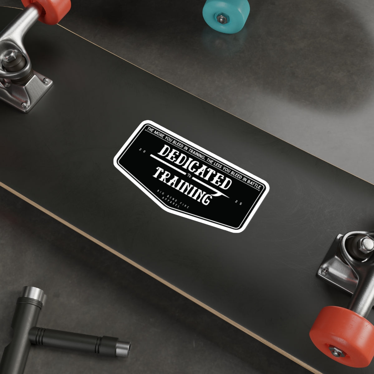 Dedicated Training Die-Cut Stickers, Motivational Workout Decals, Training Quotes