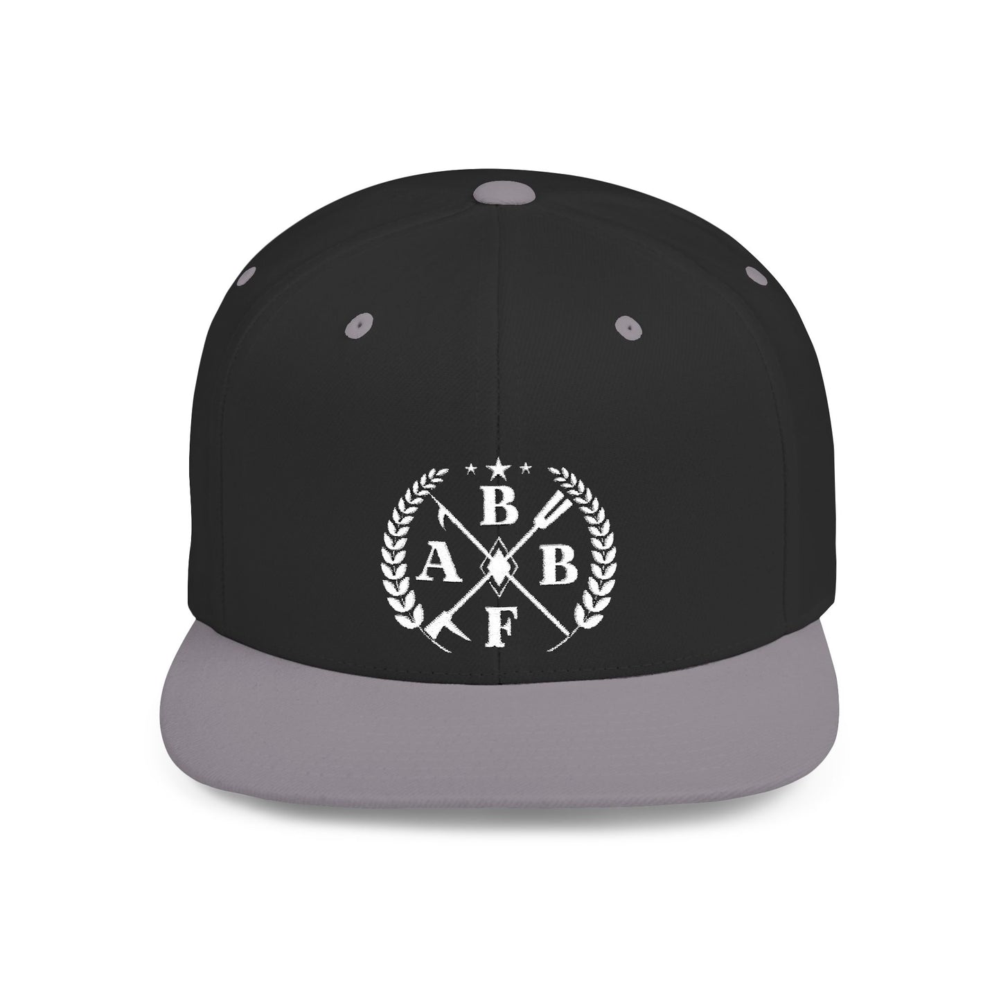 Embroidered Flat Bill Snapback Cap - BBFA Roundel