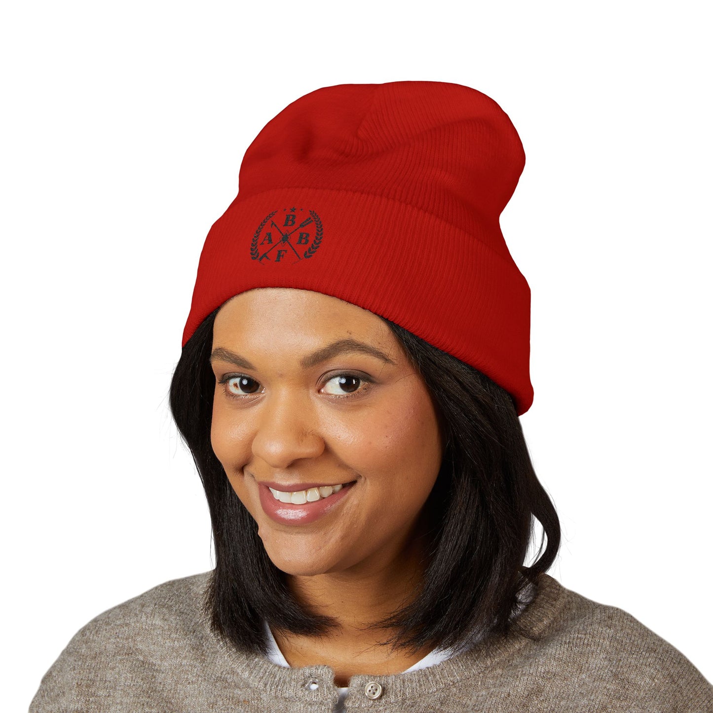 Classic Cuffed Beanie with Elegant Embroidery - Cozy Winter Accessory for Men, Women, & Teens, Perfect for Gifting, Holidays, and Fashion