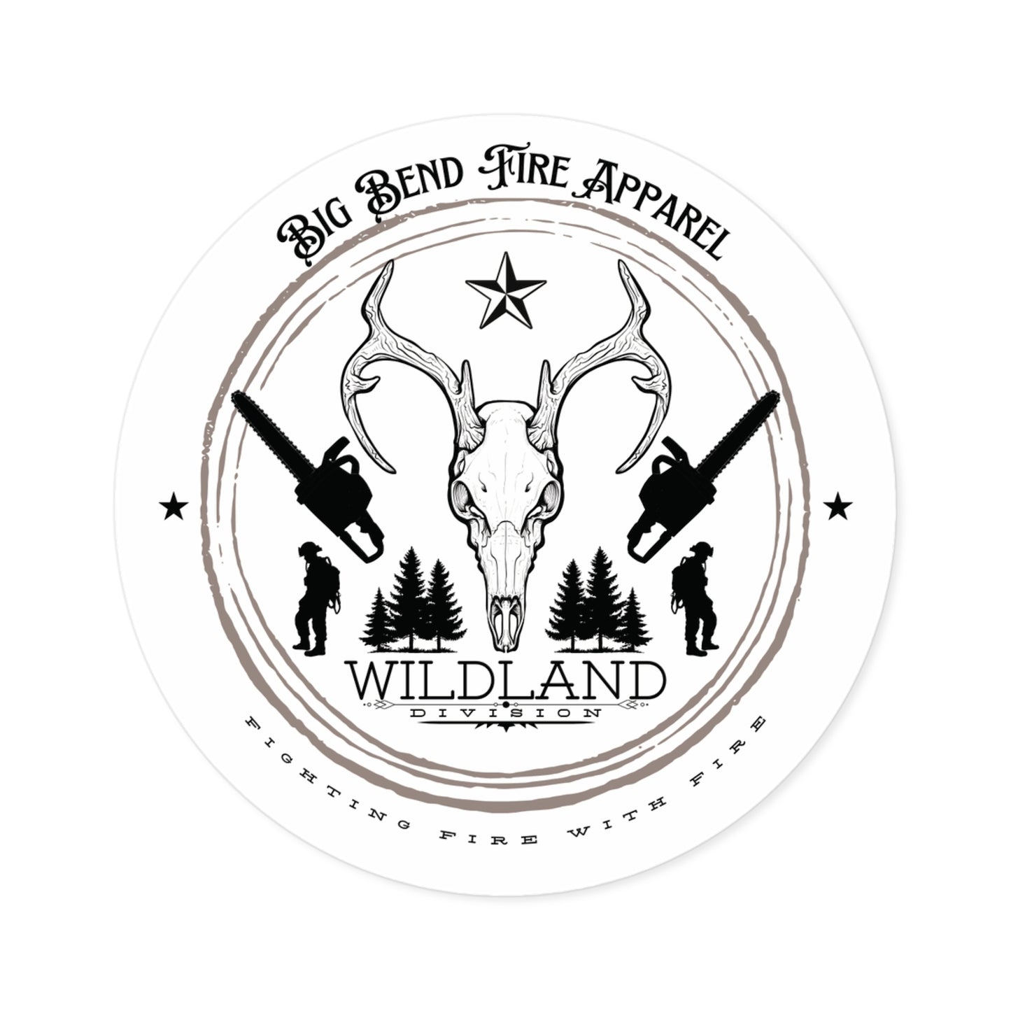 Wildland Division Round Stickers - Indoor/Outdoor Decor