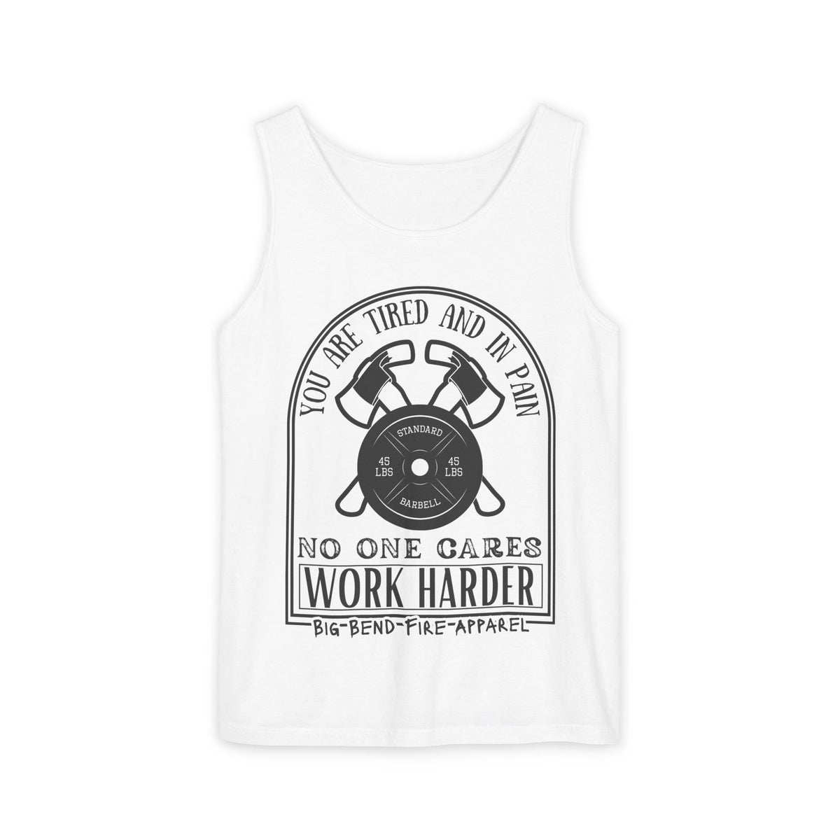 Work Harder-Unisex-Dyed Tank Top