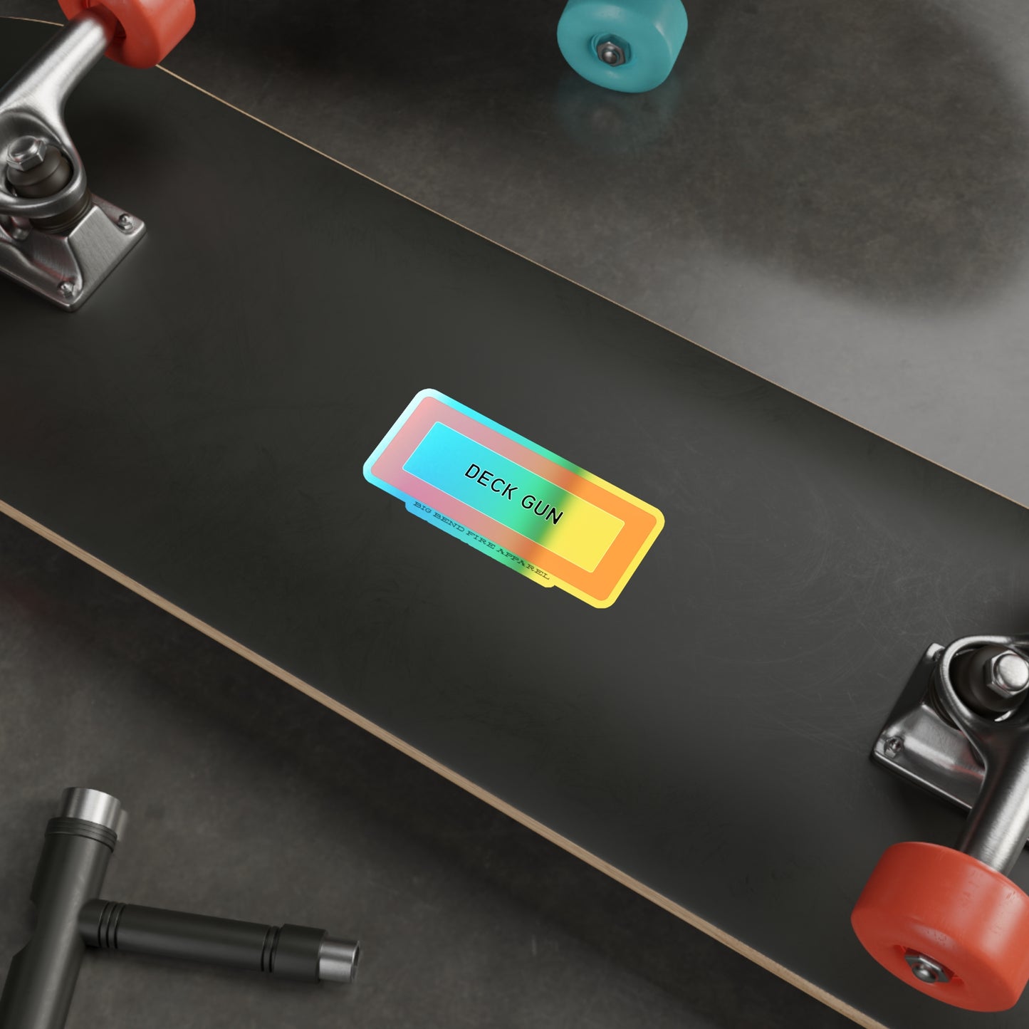 Deck Gun -Holographic Die-cut Stickers