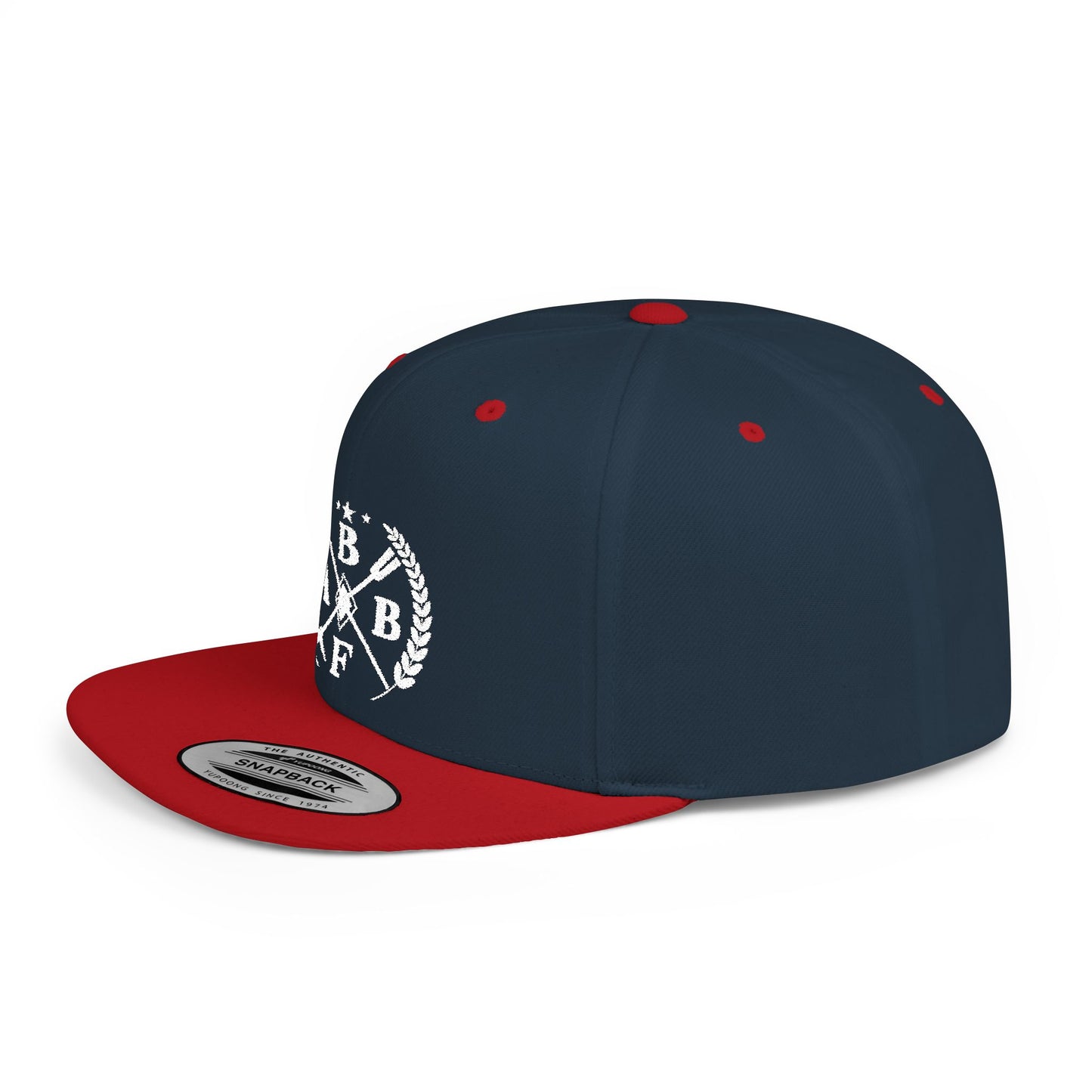 Embroidered Flat Bill Snapback Cap - BBFA Roundel
