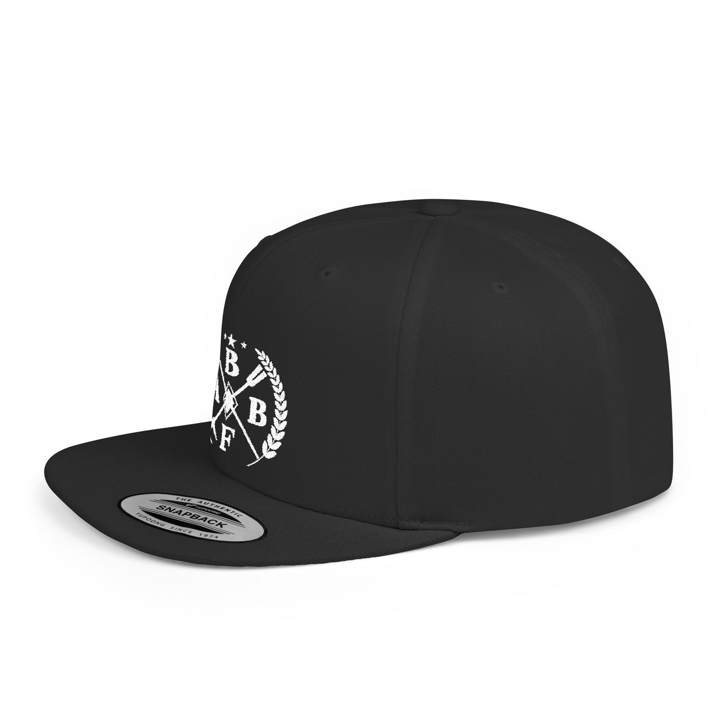 Embroidered Flat Bill Snapback Cap - BBFA Roundel