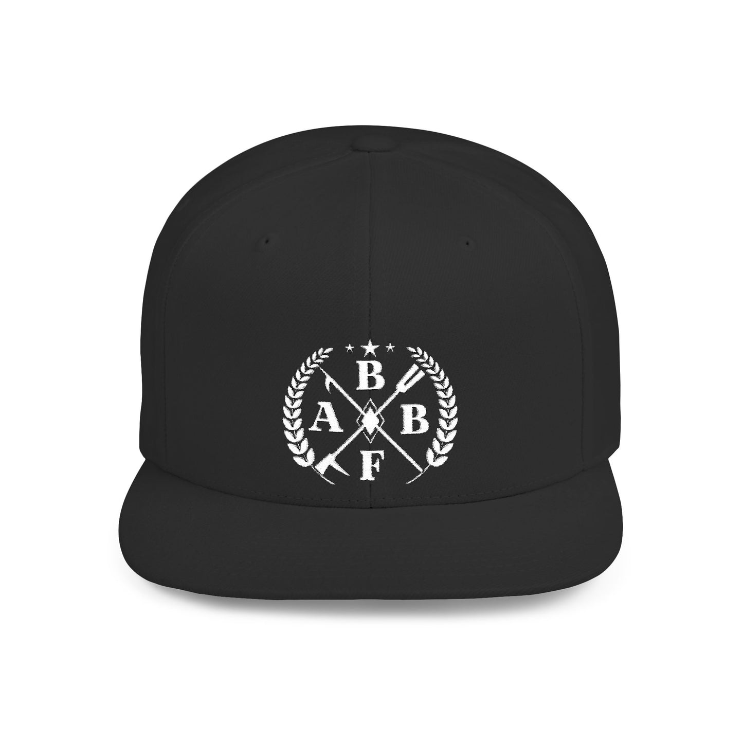 Embroidered Flat Bill Snapback Cap - BBFA Roundel