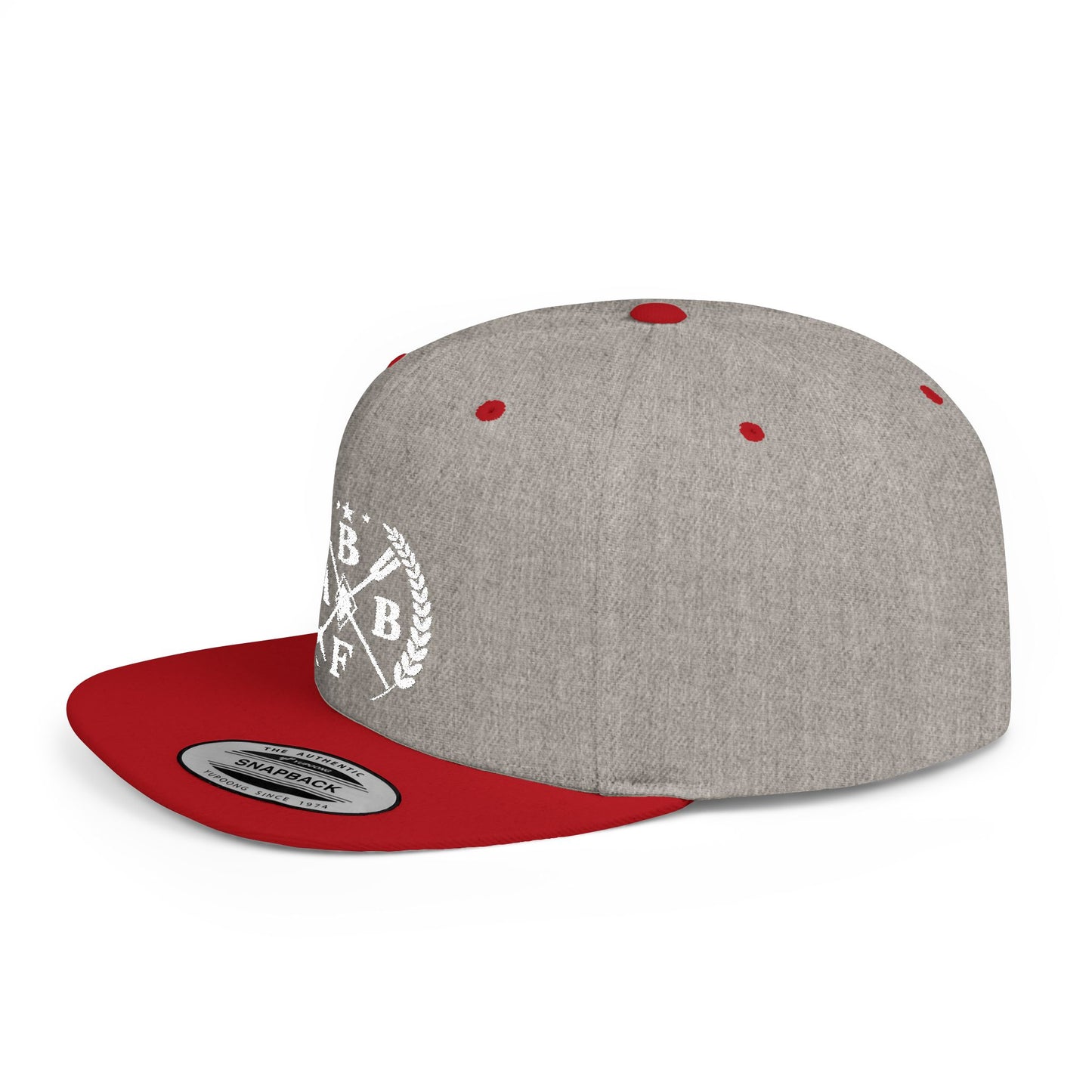 Embroidered Flat Bill Snapback Cap - BBFA Roundel