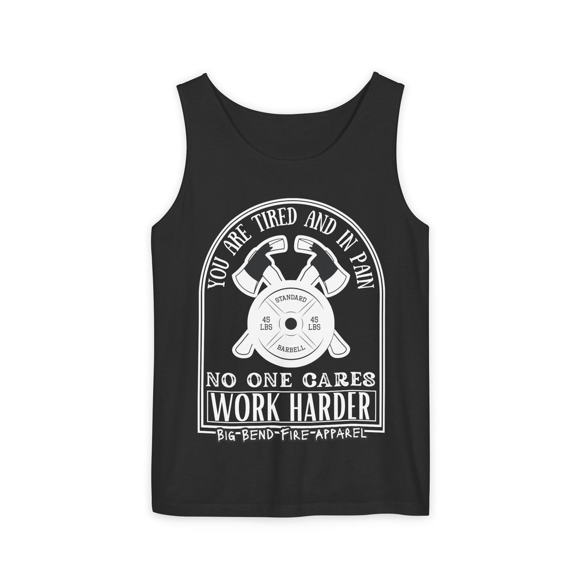 Work Harder-Unisex-Dyed Tank Top