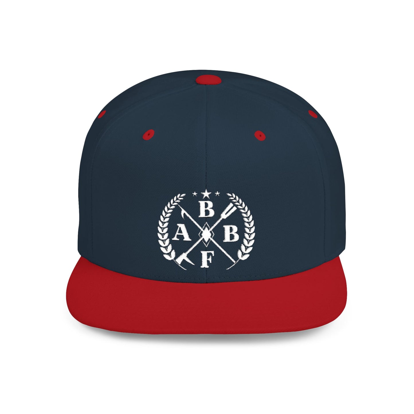 Embroidered Flat Bill Snapback Cap - BBFA Roundel