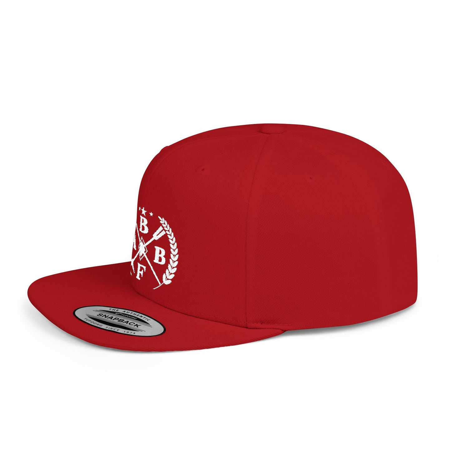 Embroidered Flat Bill Snapback Cap - BBFA Roundel