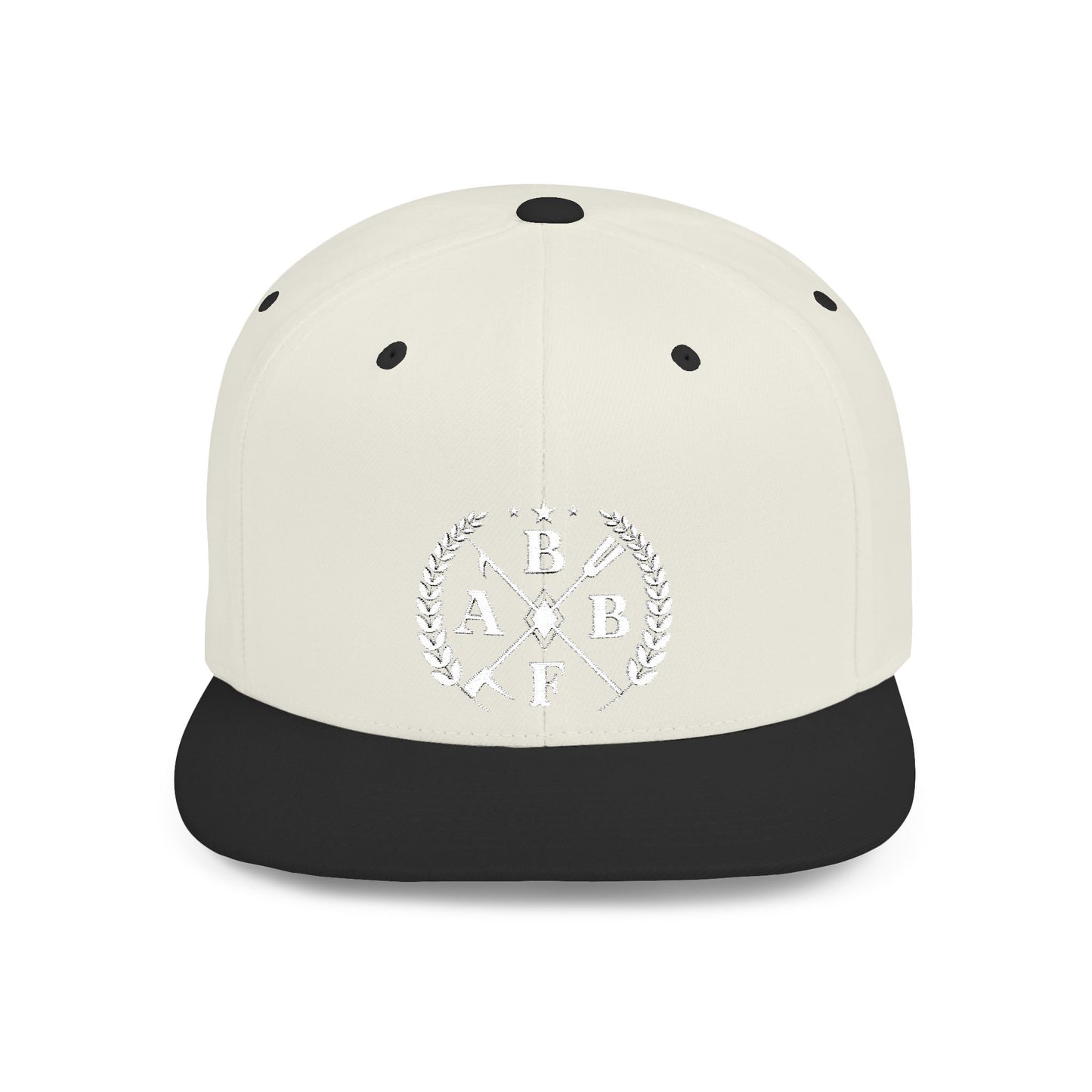 Embroidered Flat Bill Snapback Cap - BBFA Roundel