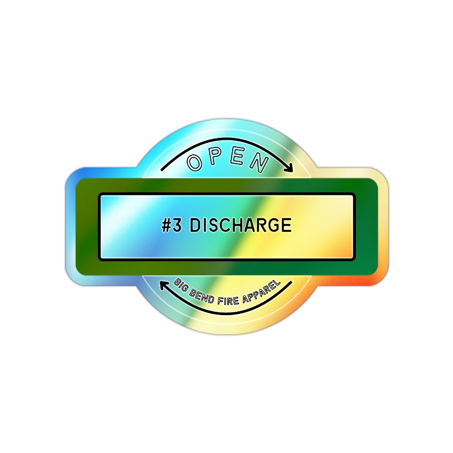 Discharge #3 Pump Panel Holographic Die-cut Stickers
