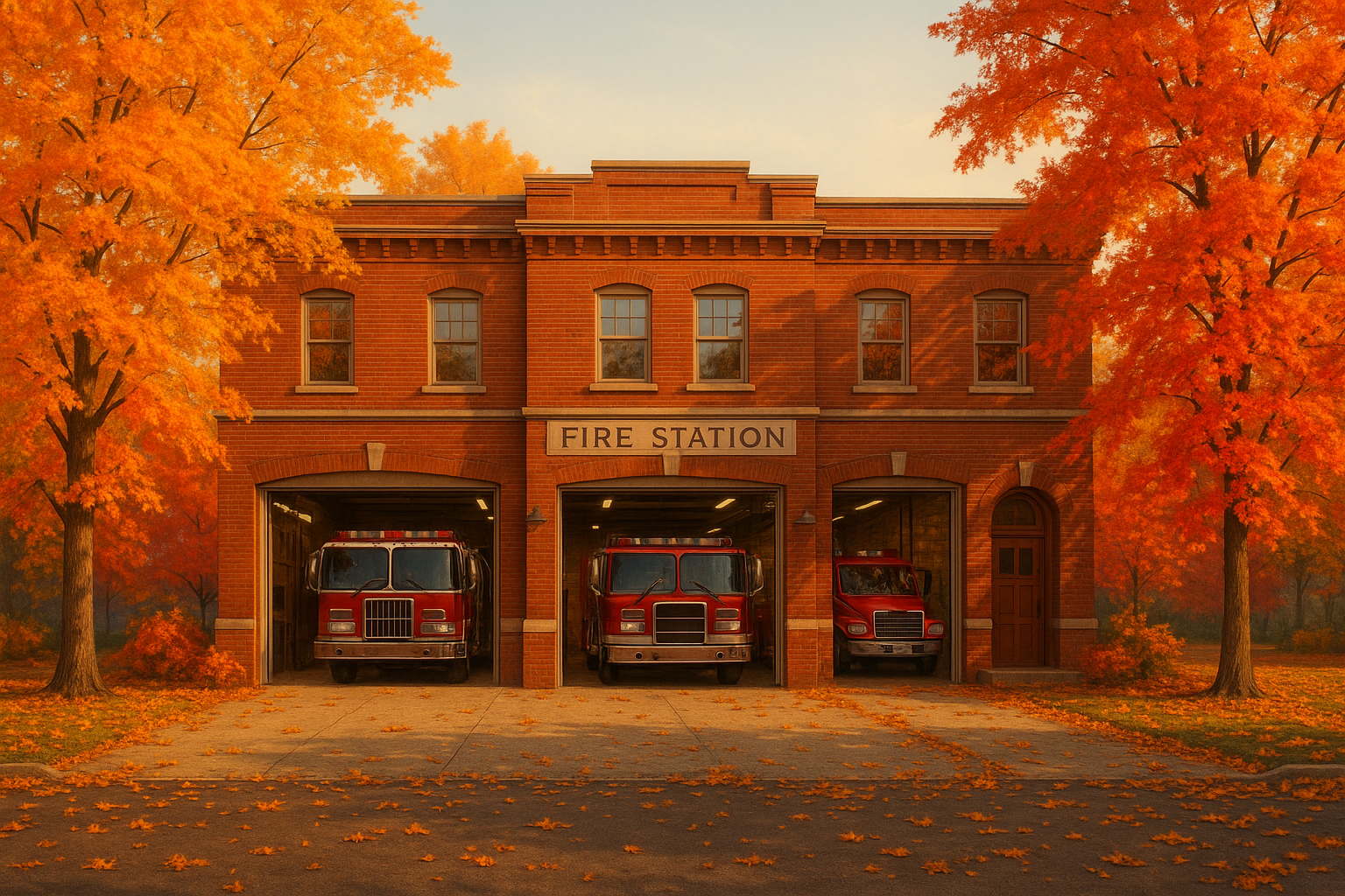 Firestation in fall